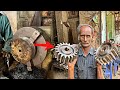 This Old Man is Expert in Making Spur Gear From Old Ships High Strength Sheet