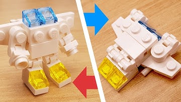 [LEGO Mini Robot Tutorial] Rescue jet Transformer Mech/ミニレゴ変身ロボ/미니 레고 변신로봇