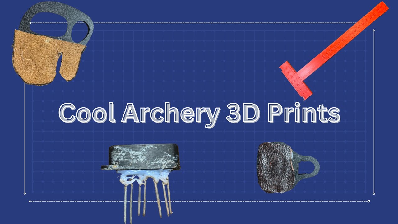 Useful Archery 3D Prints T  Ruler, Finger Tabs, Arrow Rest, Arrow Holder