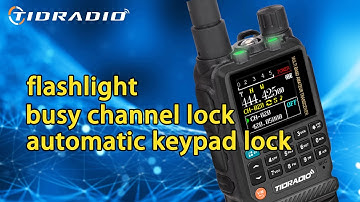 TIDRADIO TD-H3 Lesson 4 |  Flashlight & busy channel lock & automatic keypad lock