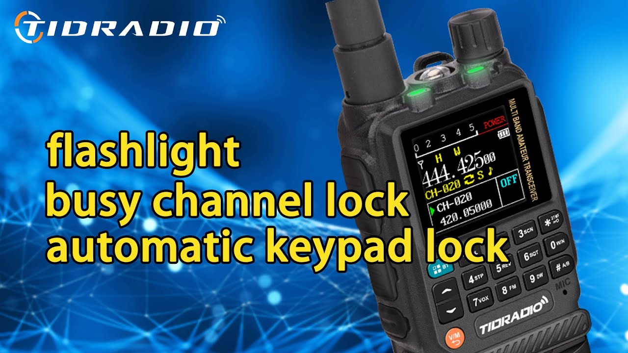 Tidradio td h3 lesson 4 flashlight busy channel lock automatic