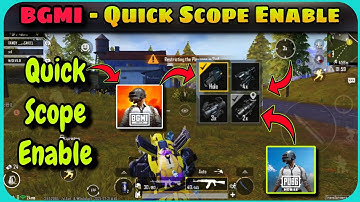 BGMI Quick Scope Enable 2025 || BGMI Me Quick Scope Switch Enable Kese Kre