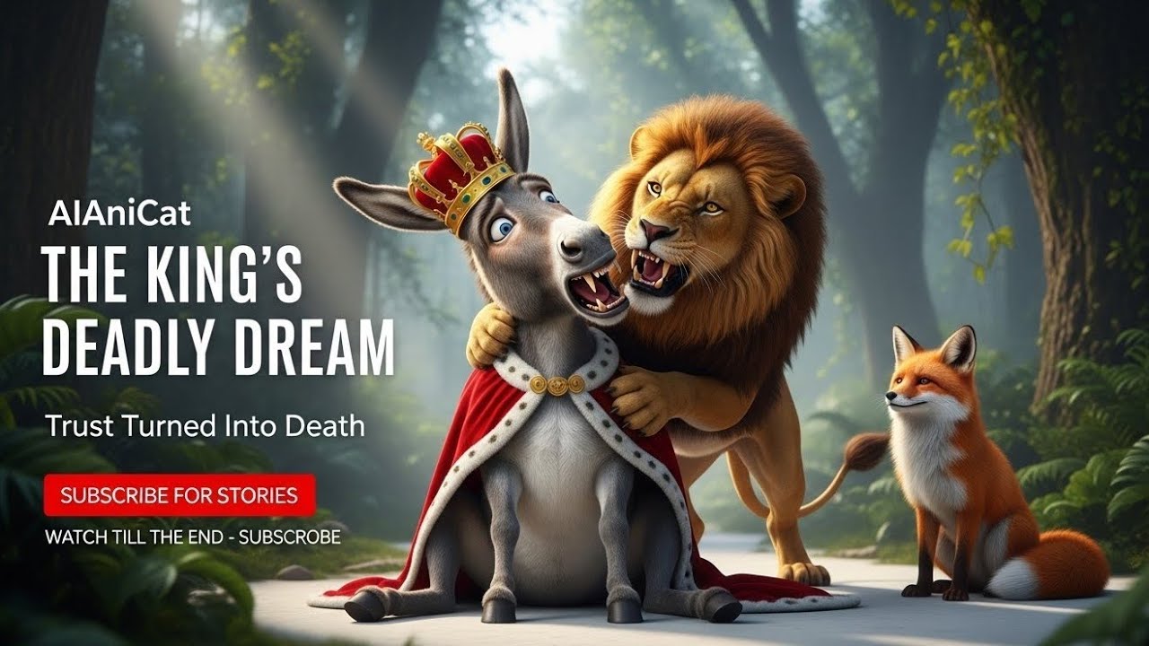 A Donkey Dreamed of Becoming King 🦁 | Fox & Lion Jungle Animal Story (Bangla Moral Story)
