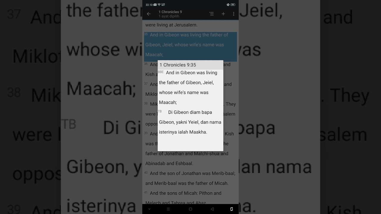 HOLY BIBLE 1 CHRONICLES 