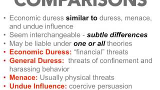 What is Economic Duress in California?