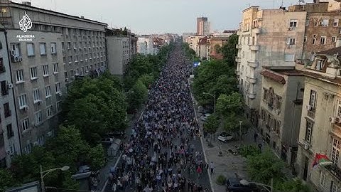 Novi veliki protest u Beogradu - snimak dronom