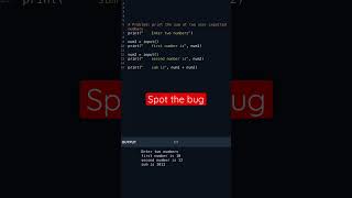 Spot the bug #1 #python #pythonforbeginners #codingproblems