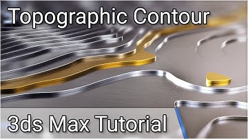 Topographic Contour Map | 3ds Max Tutorial (Free 4k Heightmap Download, links in Description)
