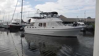 Symbol Motor Yacht cast off Fort Pierce Safe Harbor Marina