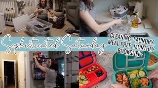 SOPHISTICATED SATURDAY // Pregnant Lunch Prep, July 4th Bookshelf Styling, Laundry + Clothing Sort