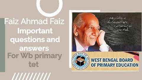 Wb primary tet 2022 ll URDU Important questions and answers ll Faiz Ahmed Faiz ll URDU poet @Wasim