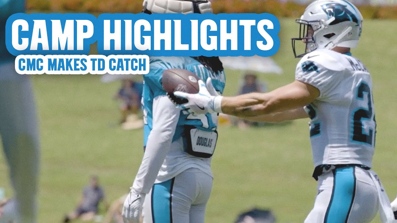 Panthers Camp Highlight: Christian McCaffrey makes diving catch in end zone