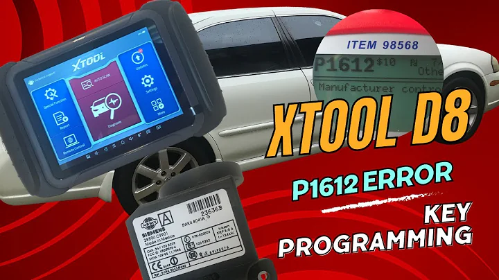 Nissan Maxima P1612 error How to replace immobilizer and reprogram keys with XTool D8 scanner