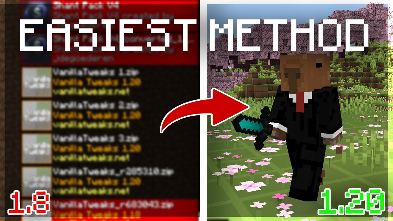 How to convert 1.7/1.8 packs to 1.20 (FASTEST WAY)