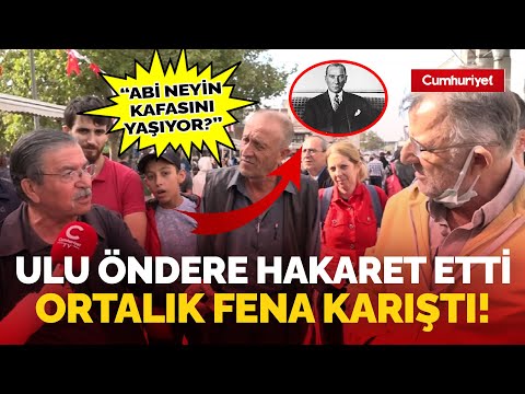 Sokak röportajında Atatürk'e hakaret etti, ortalık fena karıştı!