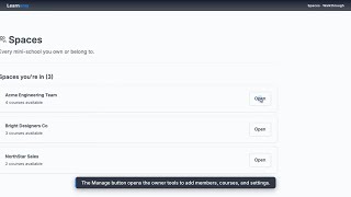 Spaces - Learn Inside a Community