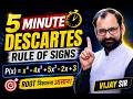 😱 5 मिनट में सीखो Descartes Rule of Signs | BSc Maths Semester-2