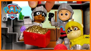 RESCUE KNIGHTS FIND THE STOLEN TREASURE 💎AND MORE - PAW PATROL - TOY PRETEND PLAY FOR KIDS