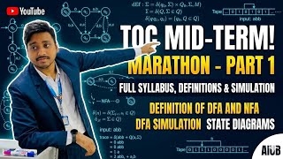 TOC Mid-Term Marathon Part-1: DFA &amp; NFA Full Basics | AIUB | CSE | Theory of Computation