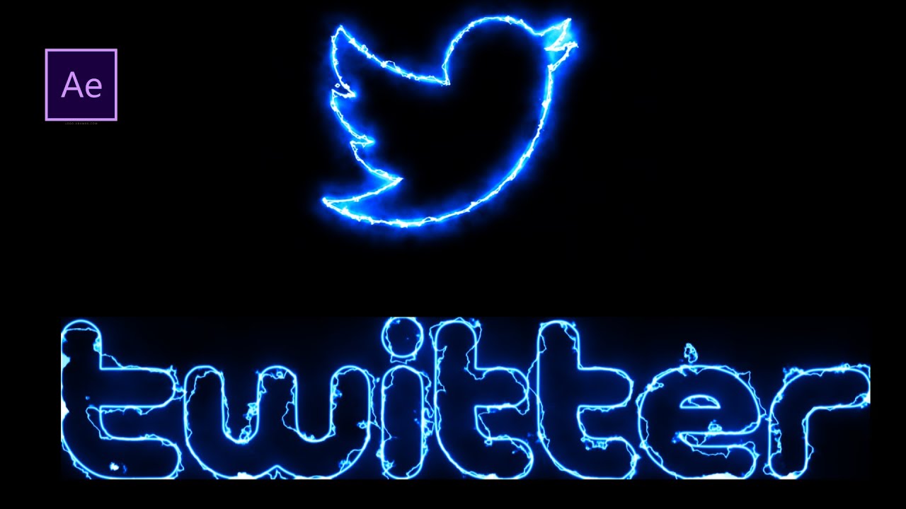 Twitter Logo After Effect Saber Neon Tutorial - YouTube