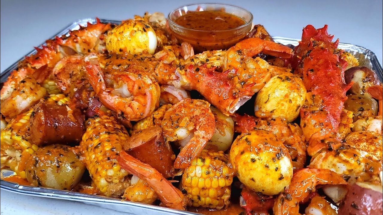Seafood boil with coconut butter sauce| must try | full recipe - YouTube