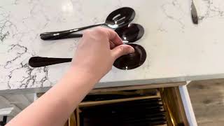 Matte Black Silverware Set, Vanys 20 Piece Stainless Steel Cutlery Flatware Set, Kitchen Utensil Set