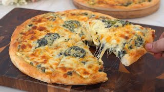 Cheesy Spinach Dip Pizza