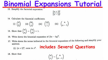 Binomial Expansions Tutorial