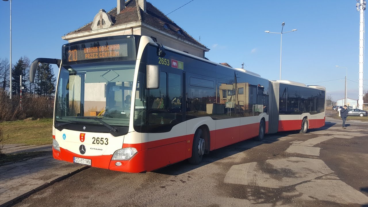 GAiT - linia 210, kier. Orunia Gościnna przez Lotnisko i Centrum 🛫(cabview 👀 Mercedes Citaro G)