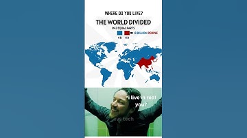 The World Divided in 2 Equal Parts by Population 🌍