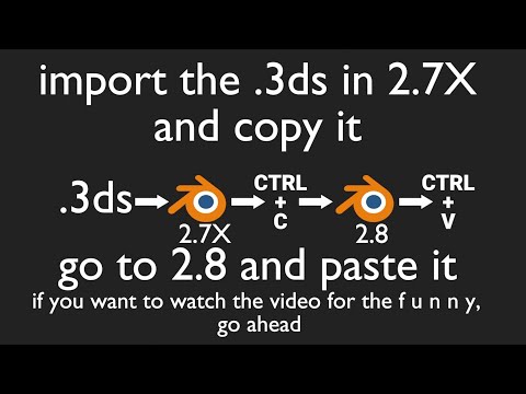 How To Import 3ds Files Into Blender 2 8 Easy Tutorial Youtube