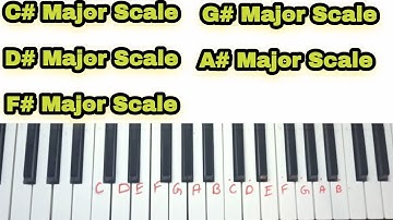 Sharp Major Scales on piano C# D# F# G# A# Sharp Scales on piano tutorial @easypianotutorial653