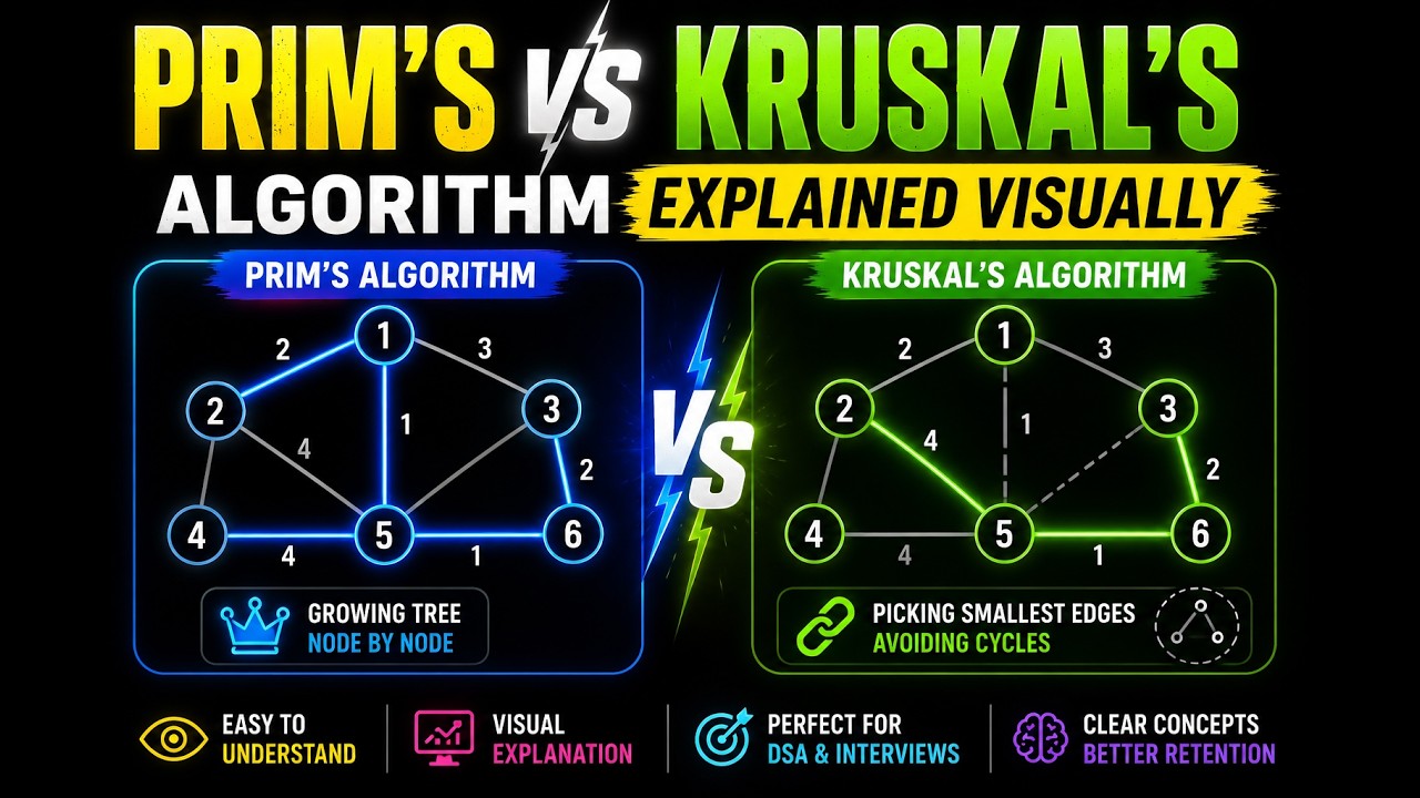 prims and kruskals - YouTube
