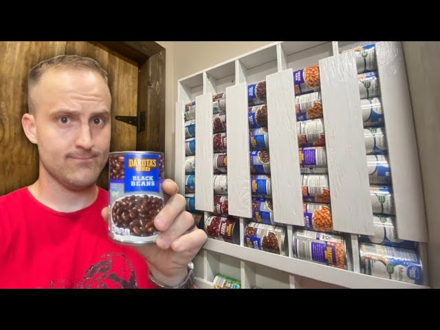 DIY Roll Out Canned Food Storage Shelf - Addicted 2 Decorating®