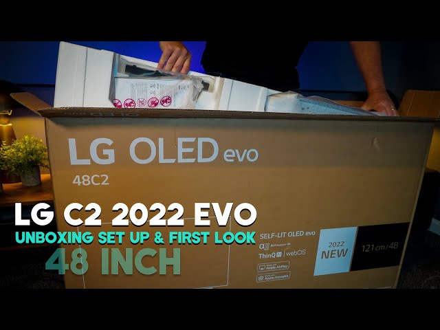 LG C2 OLED EVO TV | Unboxing Set Up and First Look 2022 - YouTube