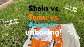 SHEIN VS. TEMU VS. AMAZON BEAD HAUL/UNBOXING! which one is better? 🫶