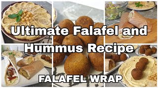 Middle Eastern Falafel & Hummus wrap recipe | Homemade & Healthy Hummus #tastytreats