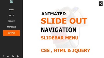 Sidebar Menu with jQuery and CSS3 - Hamburger Menu icon