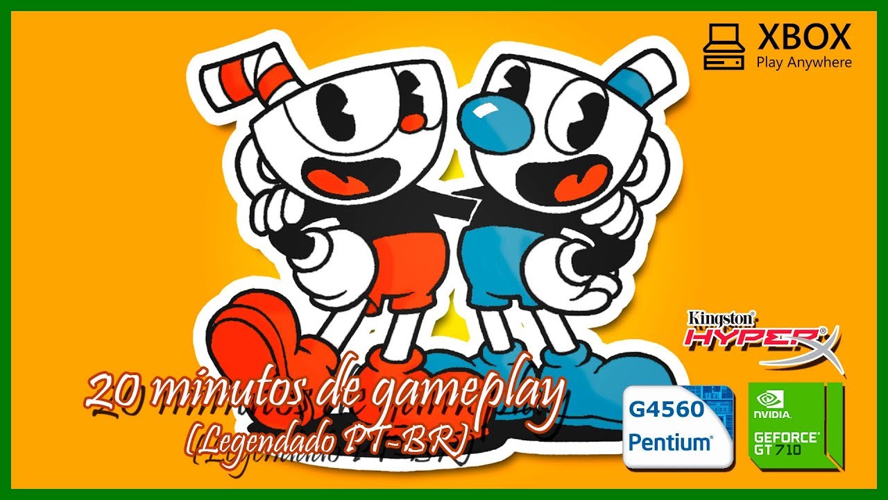 Cuphead (PT-BR) - 20 minutos de gameplay no PC
