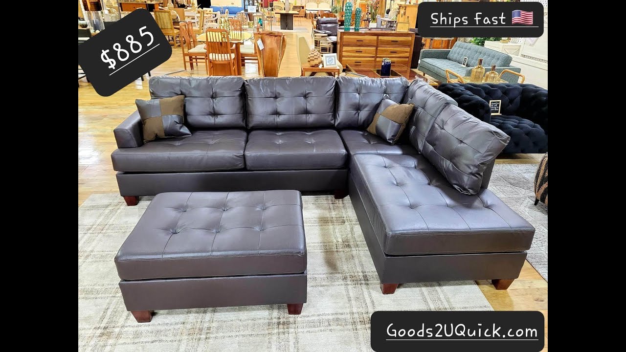 Quick Ship Sectional Sofa Couch Comfortable Home Condo L Shaped New