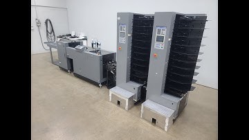 2012 Duplo System 5000 20 Bin Booklet Making System w/ DBM-500 Stitch, Fold, and Trim