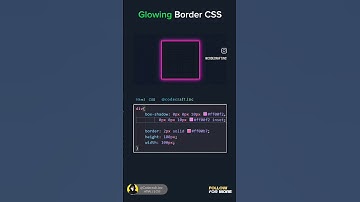 glowing border #html #css #shortsviral #shorts #trending #web #frontenddeveloper