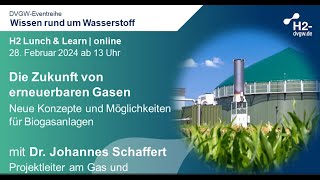 H2 Lunch \& Learn: Zukunft von erneuerbaren Gasen - Neue Konzepte und Möglichkeiten für Biogasanlagen