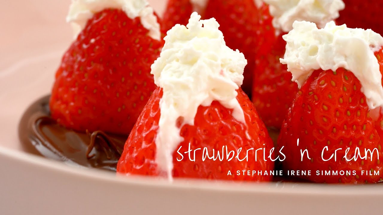 Quick Strawberries And Cream Recipe In A Bed of Nutella YouTube