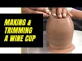 2  making  trimming a cup  handmade ceramics  pottery