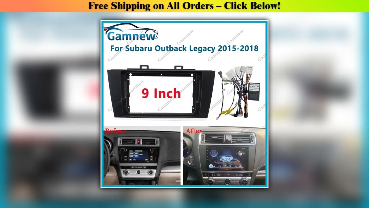 9 Inch Car Frame Fascia Adapter Android Radio Audio Dash Fitting Panel Kit For Subaru Outback