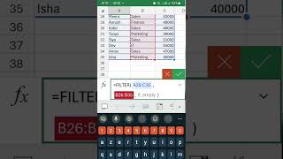 Excel में सिर्फ Sales Data Filter #sunainalakshyaedu#ExcelTips#ExcelTricks#FilterFormula#LearnExcel