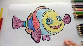 Yaramaz Kedilere Hayvan Boyama Oyunu Serisi - balık boyama oyunu screenshot 3