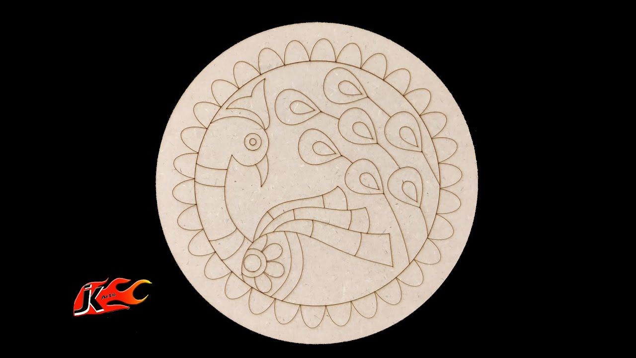How to Create Stunning Madhubani Art on Pre-Marked Wooden MDF: A Tutorial by JK Arts | 1996
