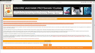 KVPY registration for 2017